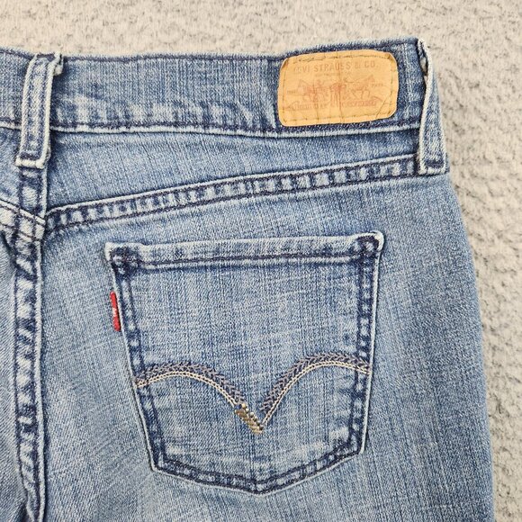 Levi's 515 Bootcut Jeans Women's 4 M Stretch Denim Pants Blue Medium Wash Flare - Picture 9 of 11